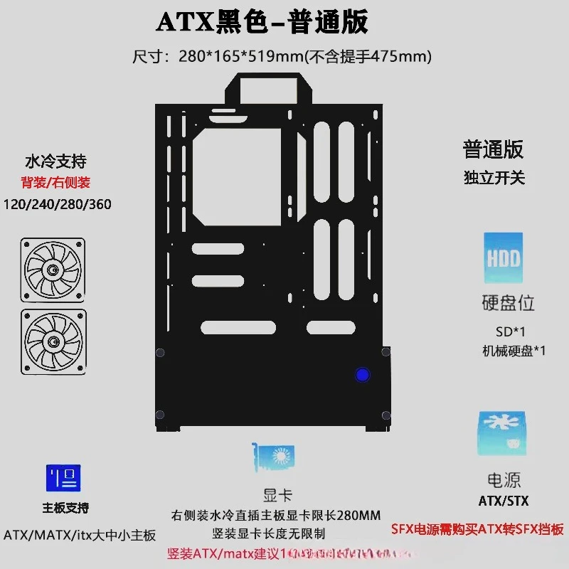 Chasis Abierto 240/360 Refrige - Pc Chassis reseña y precio