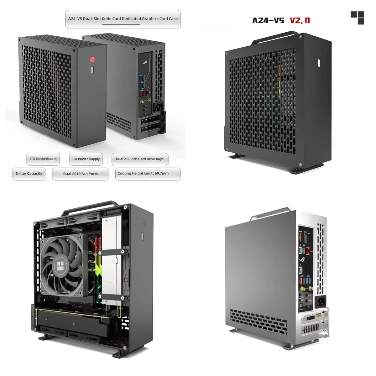 Chasis ITX de 5 Litros Mini A2 - Pc Chassis reseña y precio