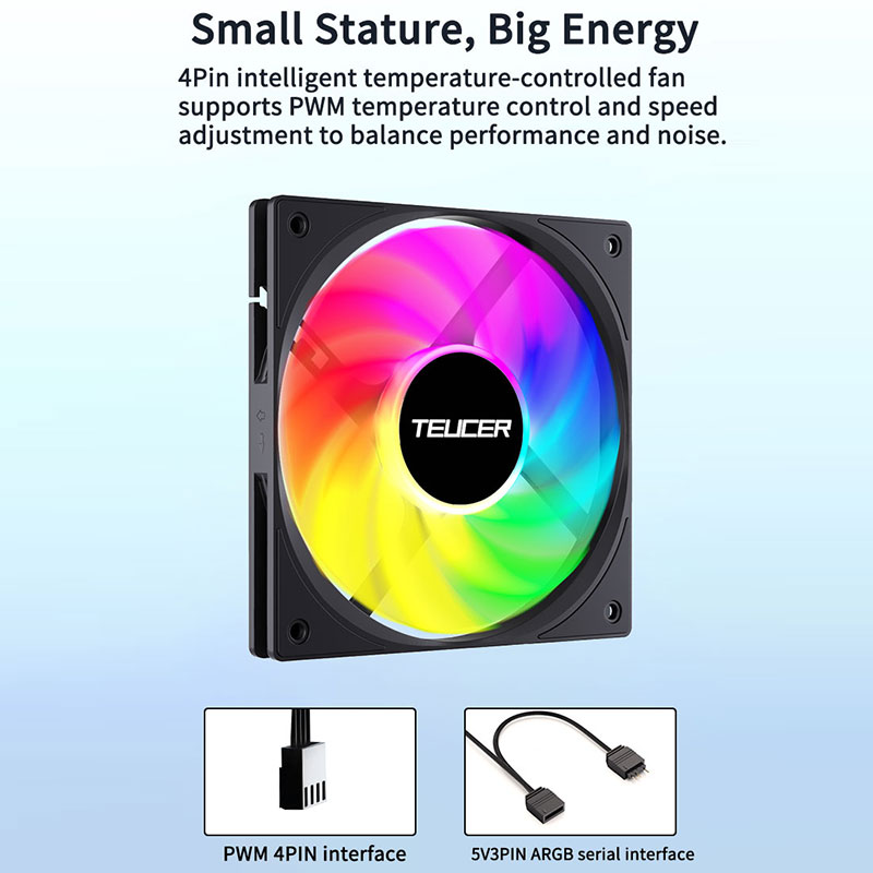 Teucer 120mm ventilador con cu - Pc Chassis reseña y precio