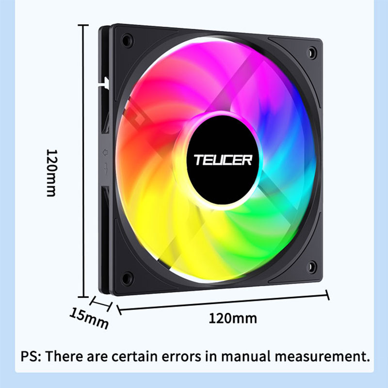 Teucer 120mm ventilador con cu - Pc Chassis reseña y precio