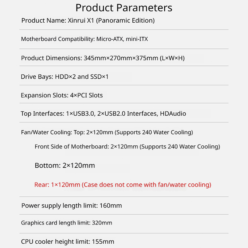 G-PARTNERS Xinrui X1 MATX Mini - Atx Case reseña y precio