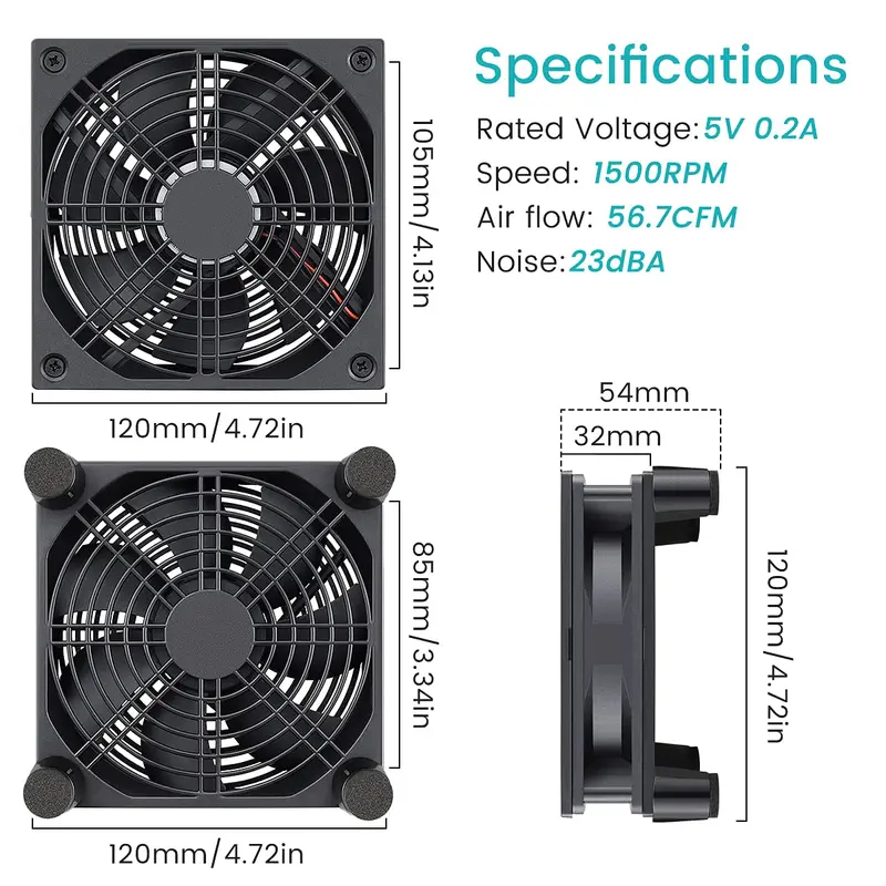 Ventilador USB para PC de 120  - Pc Chassis reseña y precio